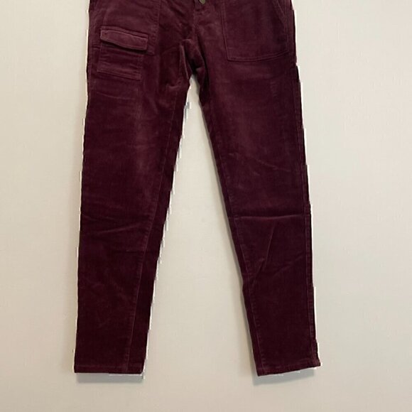 NEW NWOT CASLON NORDSTROM Corduroy Utility Pants Burgundy Maroon Red PETITE 27P - Picture 6 of 13